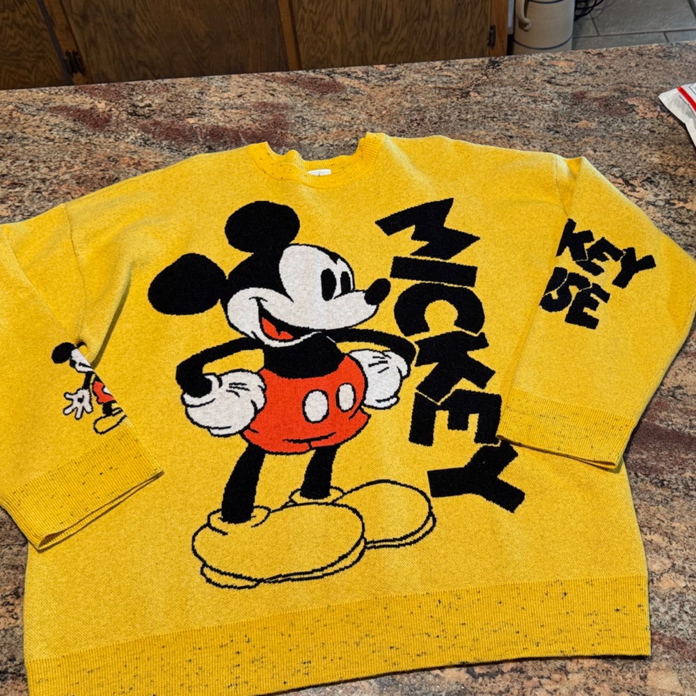 Disney Yellow Mickey Mouse Sweater